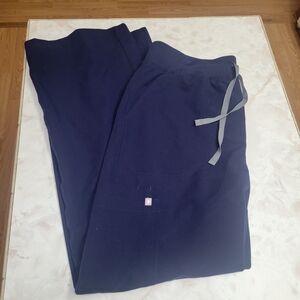 FIGS Isabella Wide Leg Scrub Pant High Waisted Navy Blue XL Tall #1001567T